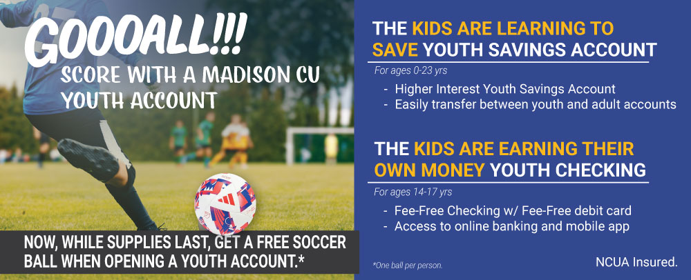 youth account promotion free soccer ball