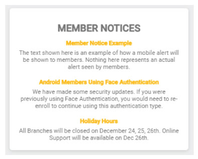 Mobile App 7.0 Member Notices